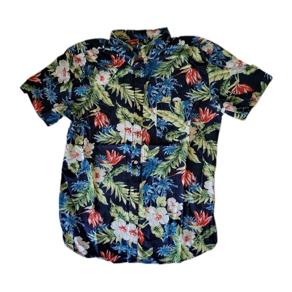 Unbranded Mens S Floral Tropical Vacation Summer Button Down Hawaiian Shirt